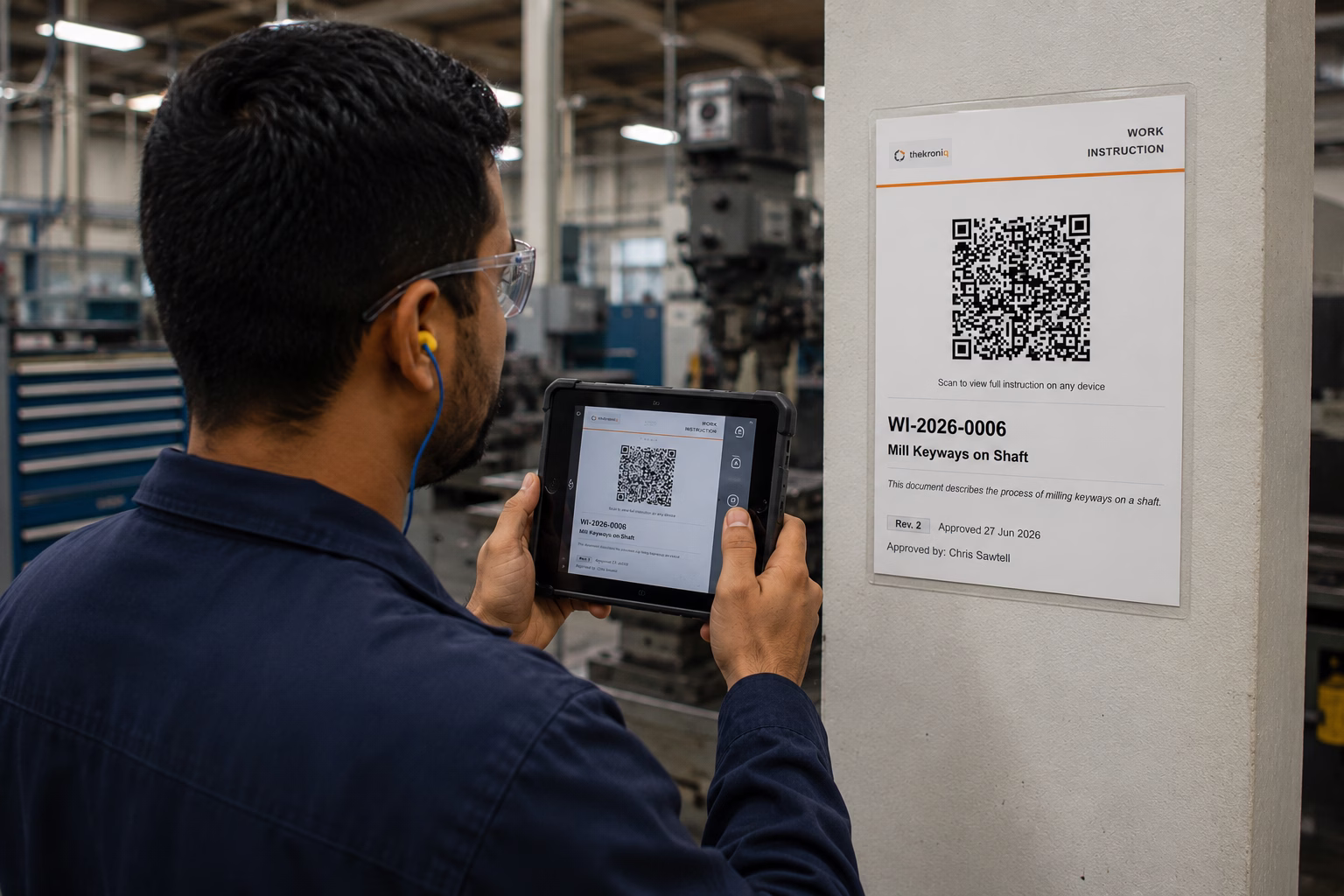 Shot 5 — Operator scanning QR code